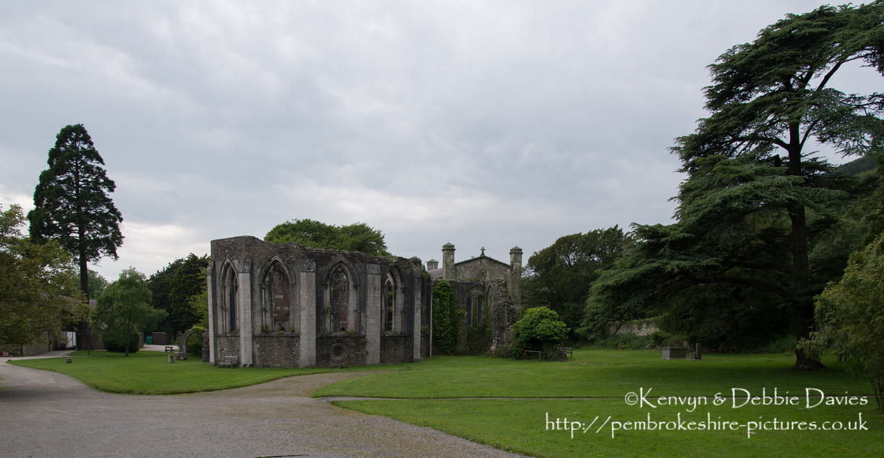 The remains of Margam Abbey, built in 1147.